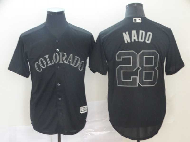 Rockies 28 Nolan Arenado Nado Black 2019 Players' Weekend Player Jersey,We sell and wholesale Rockies 28 Nolan Arenado Nado Black 2019 Players' Weekend Player Jersey on line form chian!